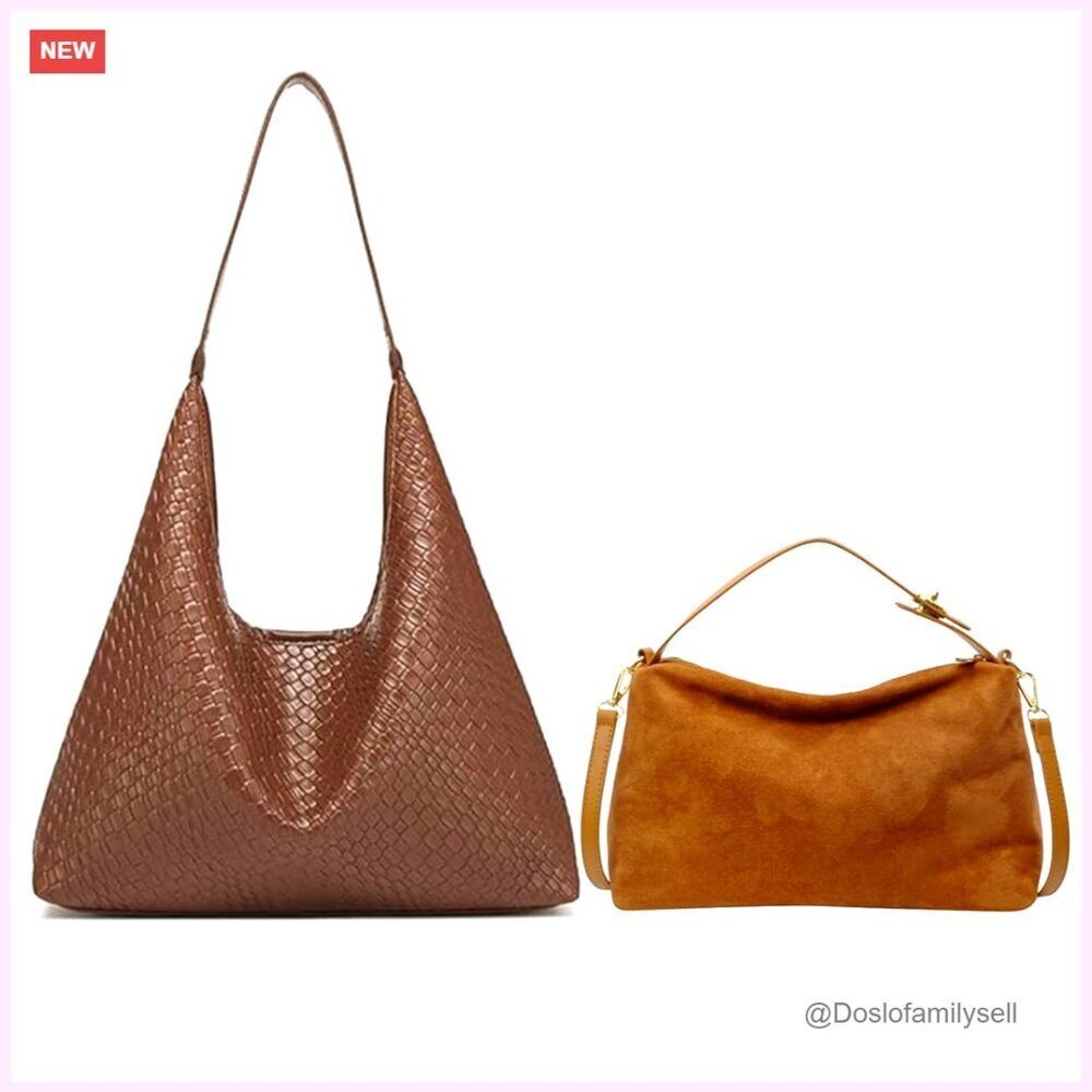 Woven Tote Hobo Bag Convertible Crossbody Shoulder Bag Elegant Chic